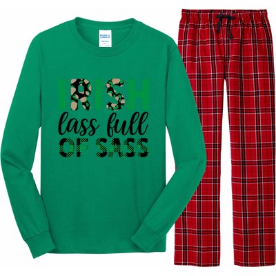 Irish Lass Full Of Sass Green Plaid St Patricks Day Long Sleeve Pajama Set