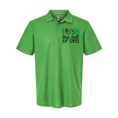 Irish Lass Full Of Sass Green Plaid St Patricks Day Softstyle Adult Sport Polo