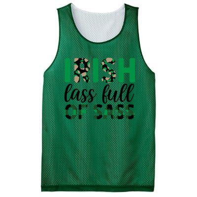 Irish Lass Full Of Sass Green Plaid St Patricks Day Mesh Reversible Basketball Jersey Tank