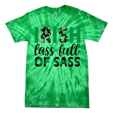 Irish Lass Full Of Sass Green Plaid St Patricks Day Tie-Dye T-Shirt