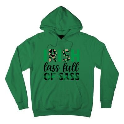 Irish Lass Full Of Sass Green Plaid St Patricks Day Tall Hoodie