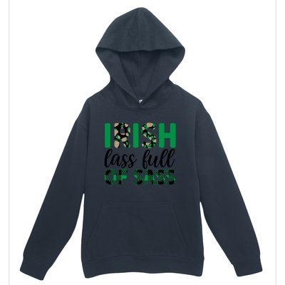 Irish Lass Full Of Sass Green Plaid St Patricks Day Urban Pullover Hoodie