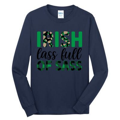 Irish Lass Full Of Sass Green Plaid St Patricks Day Tall Long Sleeve T-Shirt