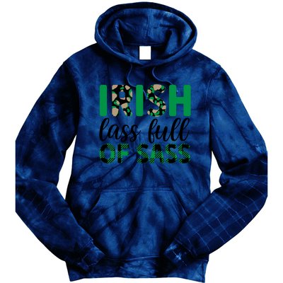 Irish Lass Full Of Sass Green Plaid St Patricks Day Tie Dye Hoodie