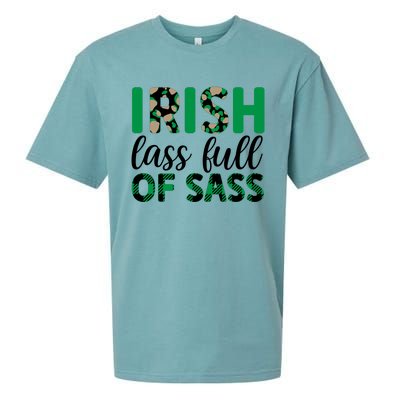 Irish Lass Full Of Sass Green Plaid St Patricks Day Sueded Cloud Jersey T-Shirt