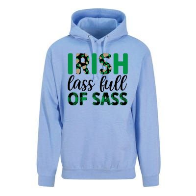 Irish Lass Full Of Sass Green Plaid St Patricks Day Unisex Surf Hoodie