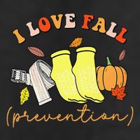 I Love Fall Gift 7 Panel Mesh Trucker Snapback Hat