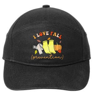 I Love Fall Gift 7-Panel Snapback Hat