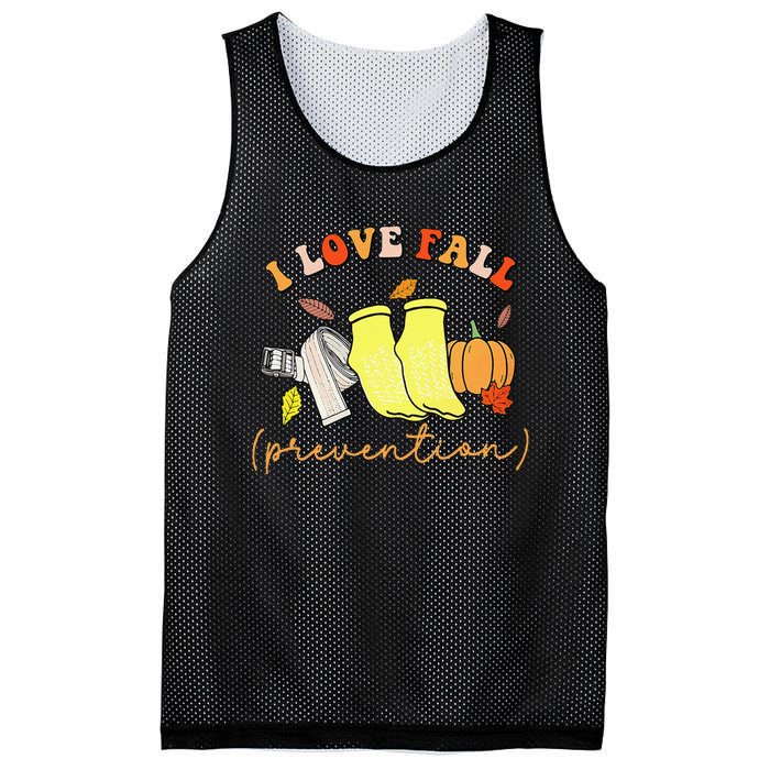 I Love Fall Gift Mesh Reversible Basketball Jersey Tank