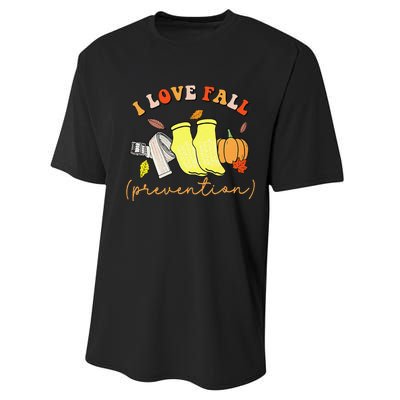 I Love Fall Gift Performance Sprint T-Shirt