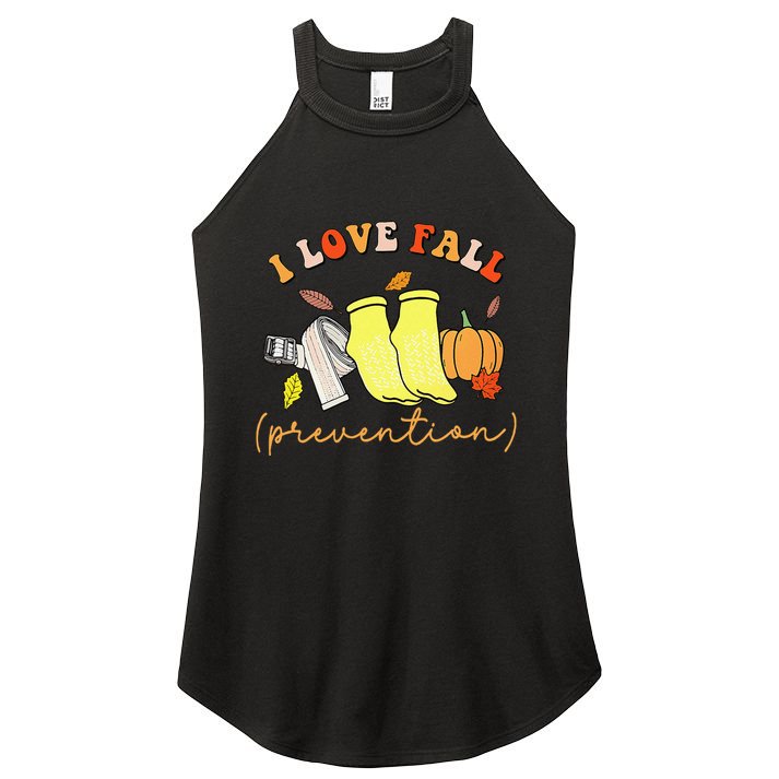 I Love Fall Gift Women's Perfect Tri Rocker Tank