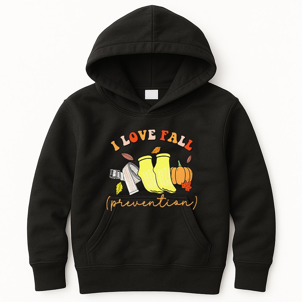 I Love Fall Gift Kids Hoodie