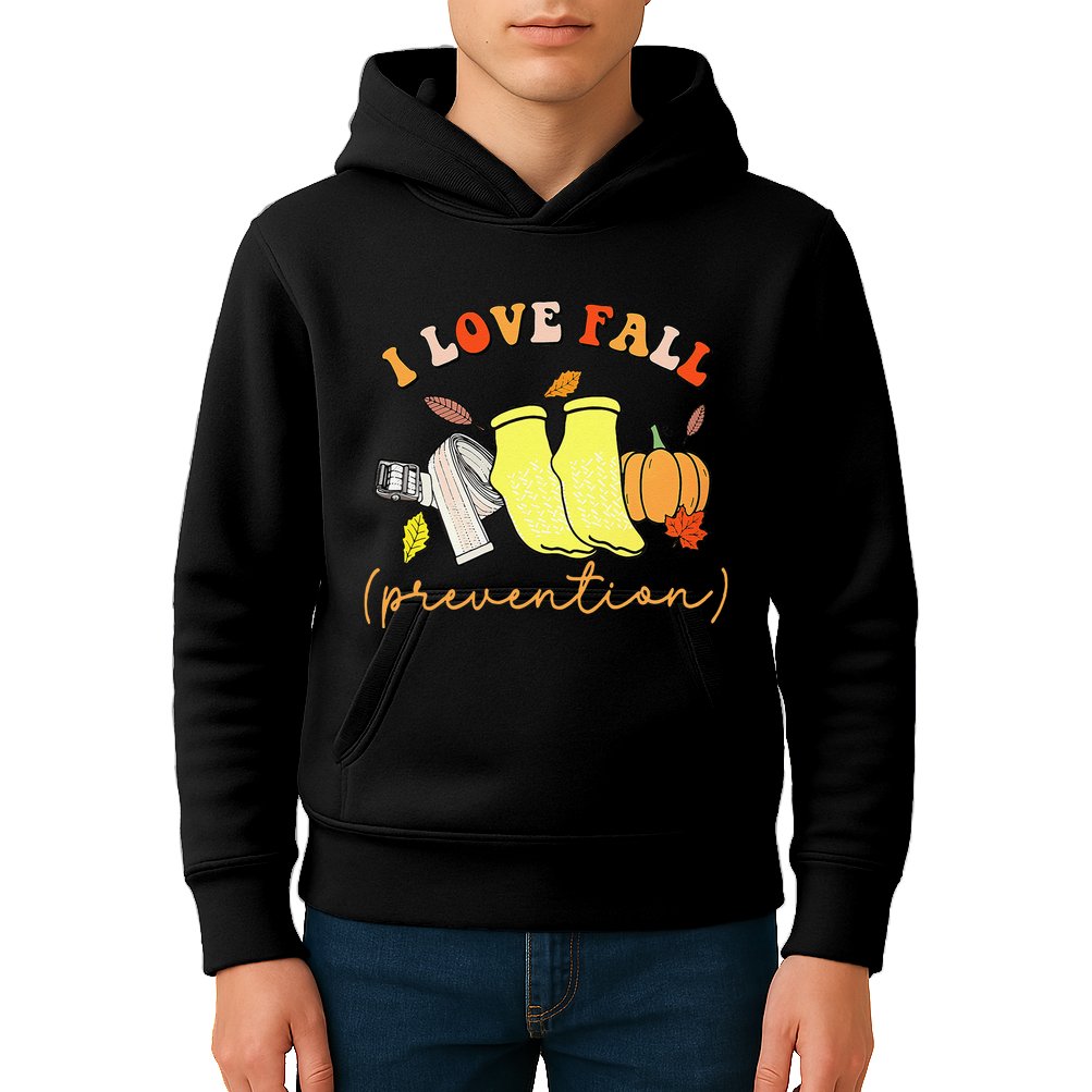 I Love Fall Gift Kids Hoodie
