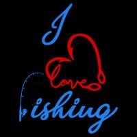 I Love Fishing Fish Lover Bait Reel Doggie Tank