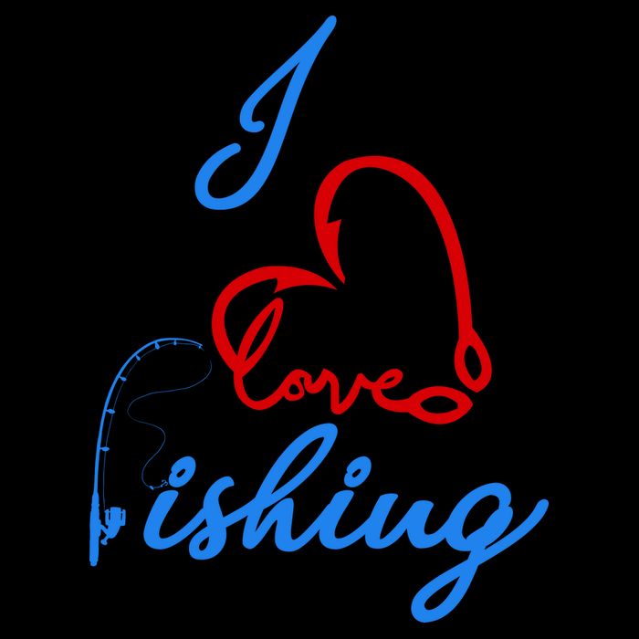 I Love Fishing Fish Lover Bait Reel Doggie Tank