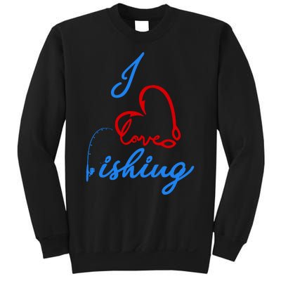 I Love Fishing Fish Lover Bait Reel Sweatshirt