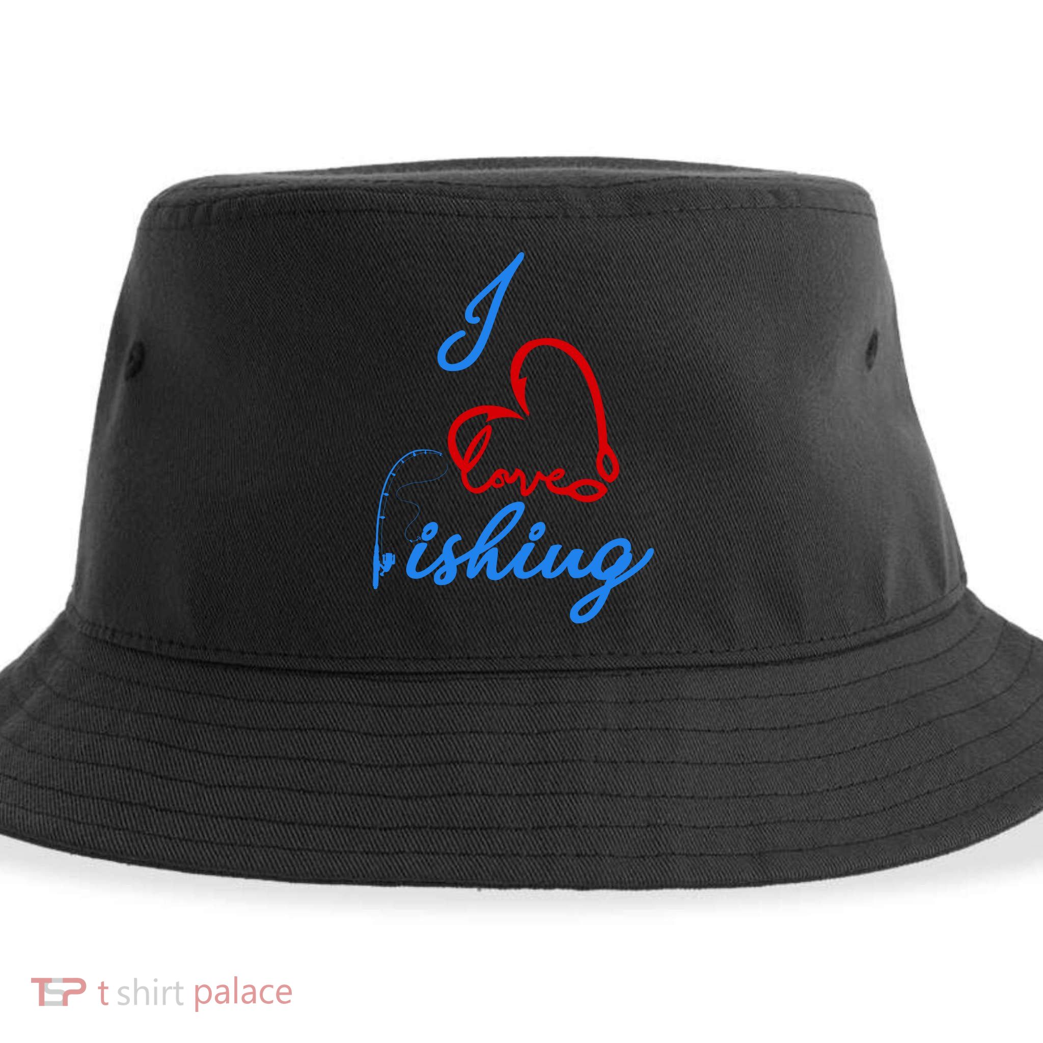 I Love Fishing Fish Lover Bait Reel Sustainable Bucket Hat