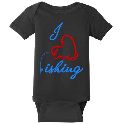 I Love Fishing Fish Lover Bait Reel Baby Bodysuit