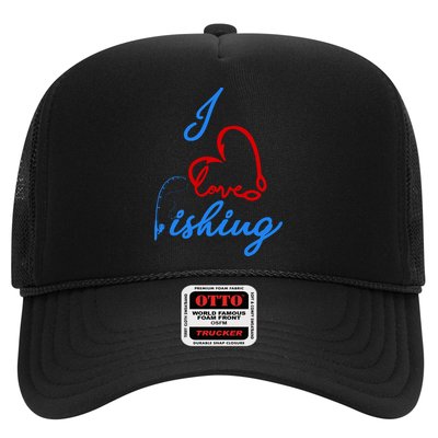I Love Fishing Fish Lover Bait Reel Trucker Hat