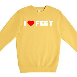 I Love Feet Premium Crewneck Sweatshirt