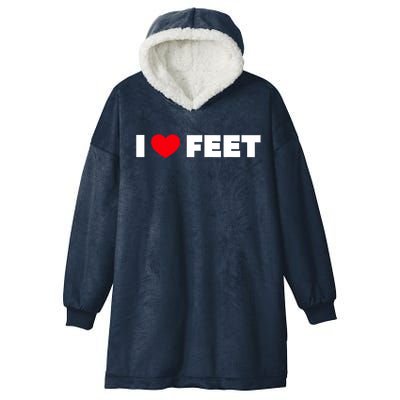 I Love Feet Hooded Wearable Blanket