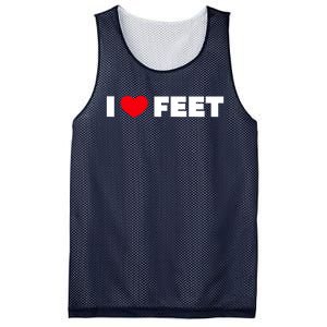 I Love Feet Mesh Reversible Basketball Jersey Tank