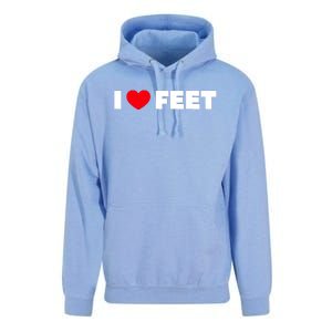 I Love Feet Unisex Surf Hoodie