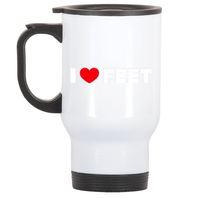 I Love Feet Stainless Steel Travel Mug