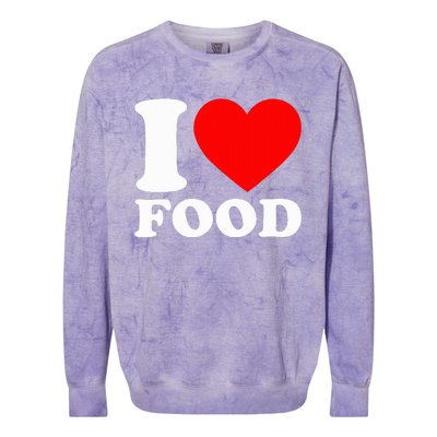 I Love Food Colorblast Crewneck Sweatshirt