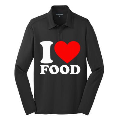 I Love Food Silk Touch Performance Long Sleeve Polo