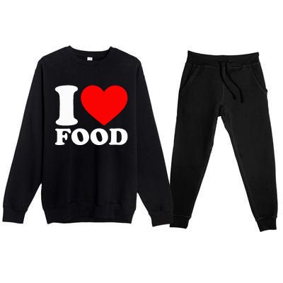 I Love Food Premium Crewneck Sweatsuit Set