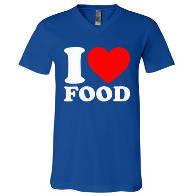 I Love Food V-Neck T-Shirt