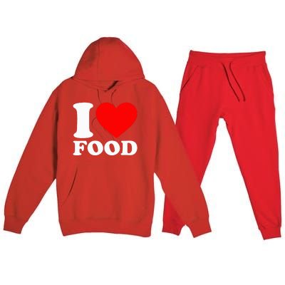 I Love Food Premium Hooded Sweatsuit Set