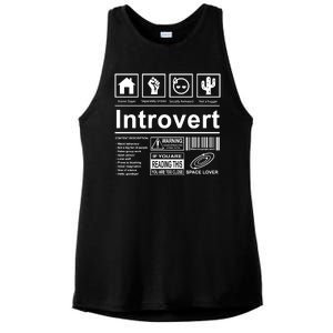 Introvert Label Funny Gift Ladies PosiCharge Tri-Blend Wicking Tank