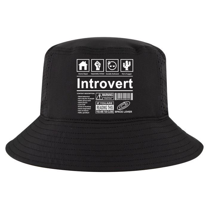 Introvert Label Funny Gift Cool Comfort Performance Bucket Hat