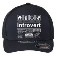 Introvert Label Funny Gift Flexfit Unipanel Trucker Cap