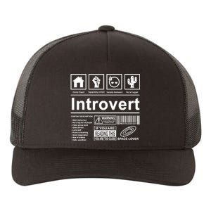 Introvert Label Funny Gift Yupoong Adult 5-Panel Trucker Hat