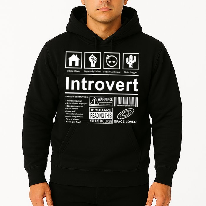 Introvert Label Funny Gift Hoodie