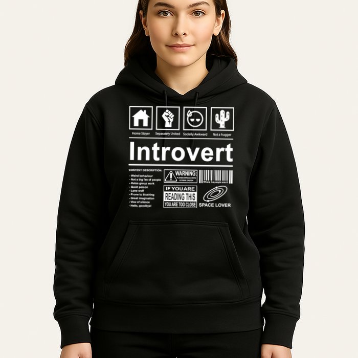 Introvert Label Funny Gift Hoodie