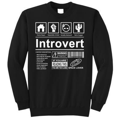 Introvert Label Funny Gift Sweatshirt