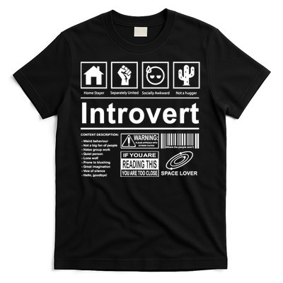 Introvert Label Funny Gift T-Shirt