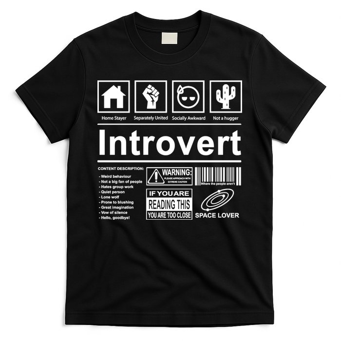 Introvert Label Funny Gift T-Shirt