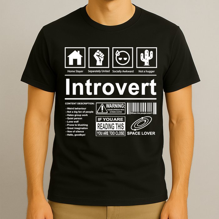 Introvert Label Funny Gift T-Shirt