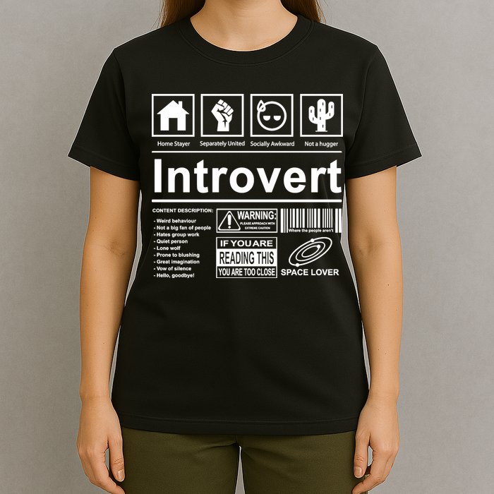 Introvert Label Funny Gift T-Shirt