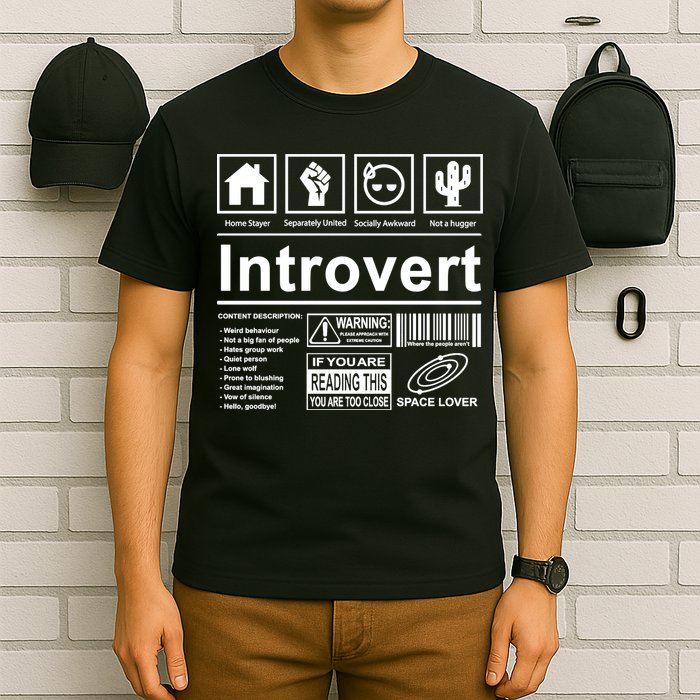 Introvert Label Funny Gift T-Shirt
