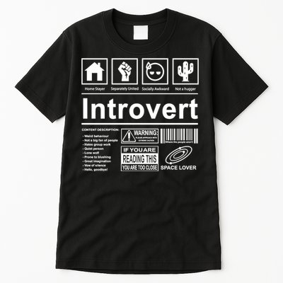 Introvert Label Funny Gift Tall T-Shirt