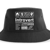 Introvert Label Funny Gift Sustainable Bucket Hat
