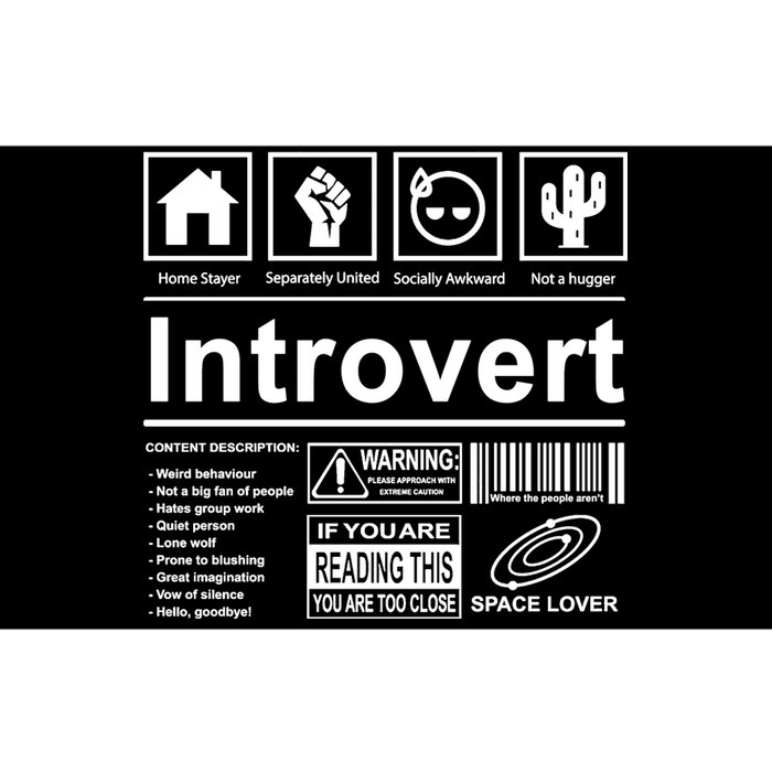 Introvert Label Funny Gift Bumper Sticker