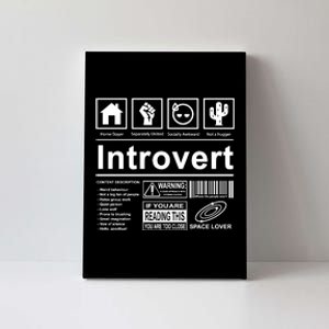 Introvert Label Funny Gift Canvas