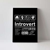 Introvert Label Funny Gift Canvas